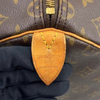 Louis Vuitton Keepall 50 Monogram Leather Brown Boston Bag Gold — view 4
