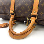 Louis Vuitton Keepall 50 Monogram Leather Brown Boston Bag Gold — view 6