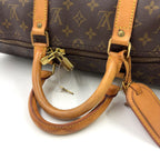 Louis Vuitton Keepall 50 Monogram Leather Brown Boston Bag Gold — view 5