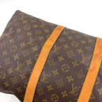 Louis Vuitton Keepall 50 Monogram Leather Brown Boston Bag Gold — view 9