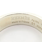 Hermes Ring 51 Collier de Champagne Silver — view 5