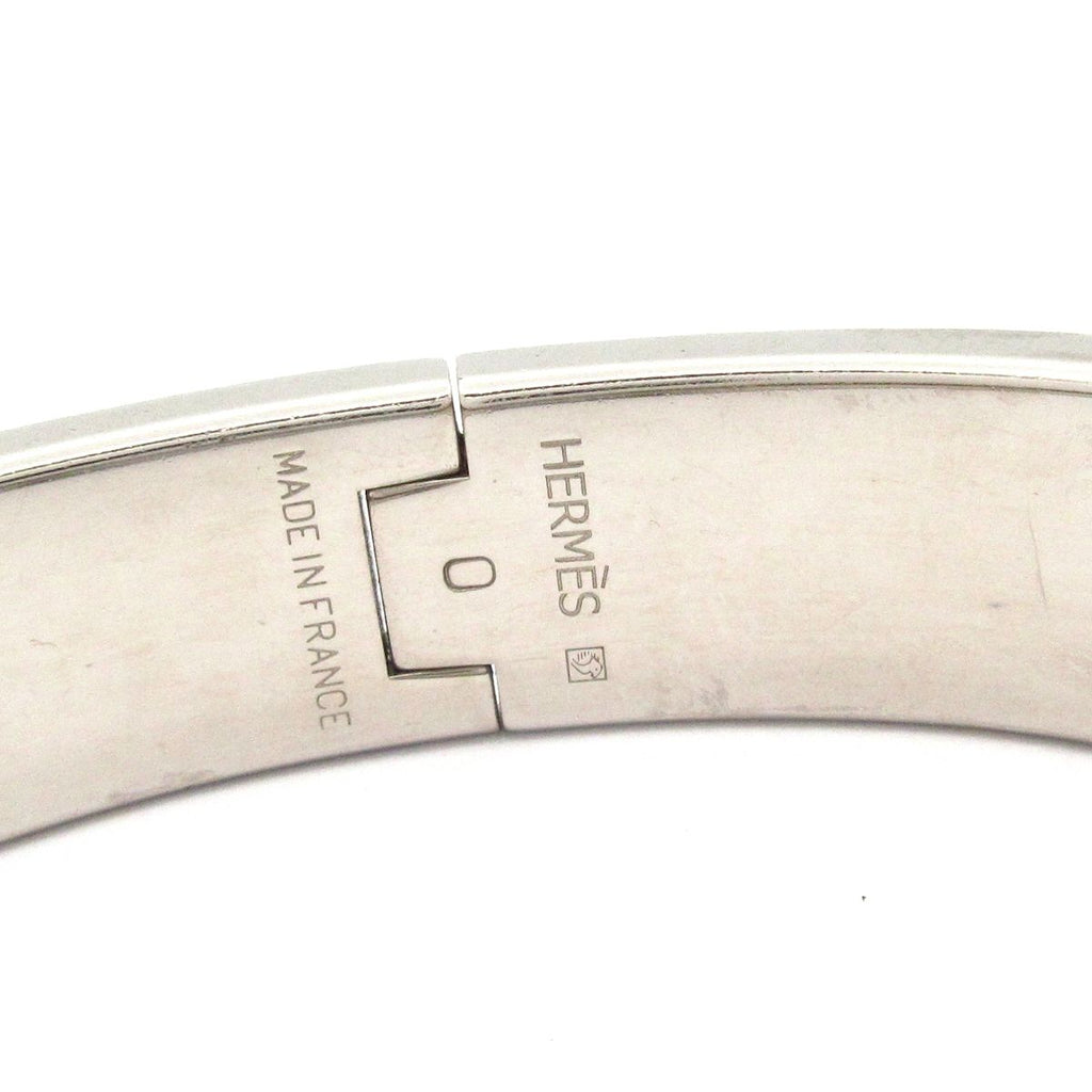 Hermes Bangle Click Silver Orange Bracelet — view 4