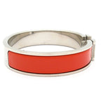 Hermes Bangle Click Silver Orange Bracelet — view 2