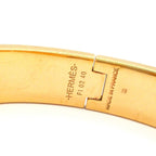 Hermes Bangle Click Gold White Pink Orange Houndstooth Bracelet — view 4