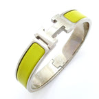 Hermes Bangle Click Silver Yellow Bracelet — view 6