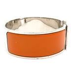 Hermes Bangle Clic Clac Silver Brown Bracelet — view 2