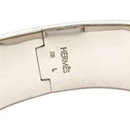 Hermes Bangle Clic Clac Silver Brown Bracelet — view 4