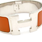 Hermes Bangle Clic Clac Silver Brown Bracelet — view 5