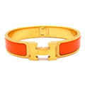 Hermes Bangle Click Gold Orange Bracelet