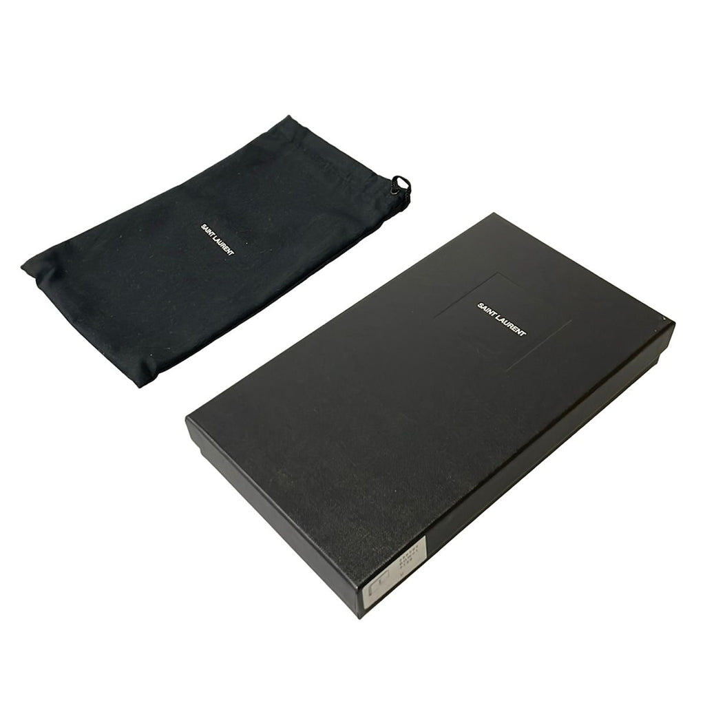 Saint Laurent Paris Wallet Navy Zip Around Leather — view 7