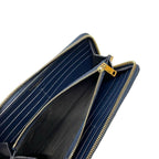 Saint Laurent Paris Wallet Navy Zip Around Leather — view 4