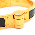 Hermes Bangle Charnier Gold Black Bracelet — view 5