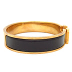 Hermes Bangle Click Gold Black Bracelet — view 2