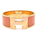 Hermes Bangle Clic Clac Pink Gold Beige Bracelet