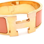 Hermes Bangle Clic Clac Pink Gold Beige Bracelet — view 5