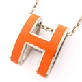 Hermes Necklace Pop Silver Orange