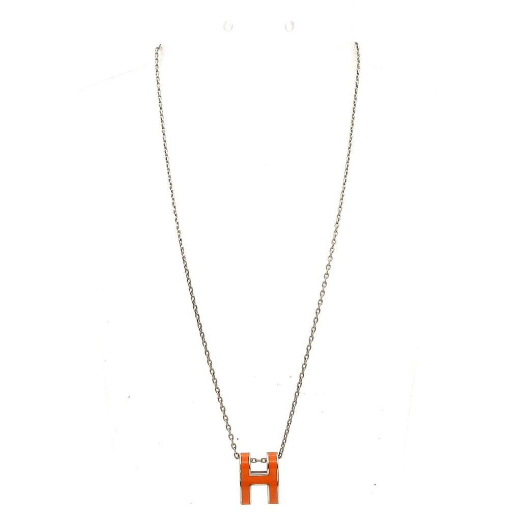 Hermes Necklace Pop Silver Orange — view 2