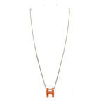 Hermes Necklace Pop Silver Orange — view 2