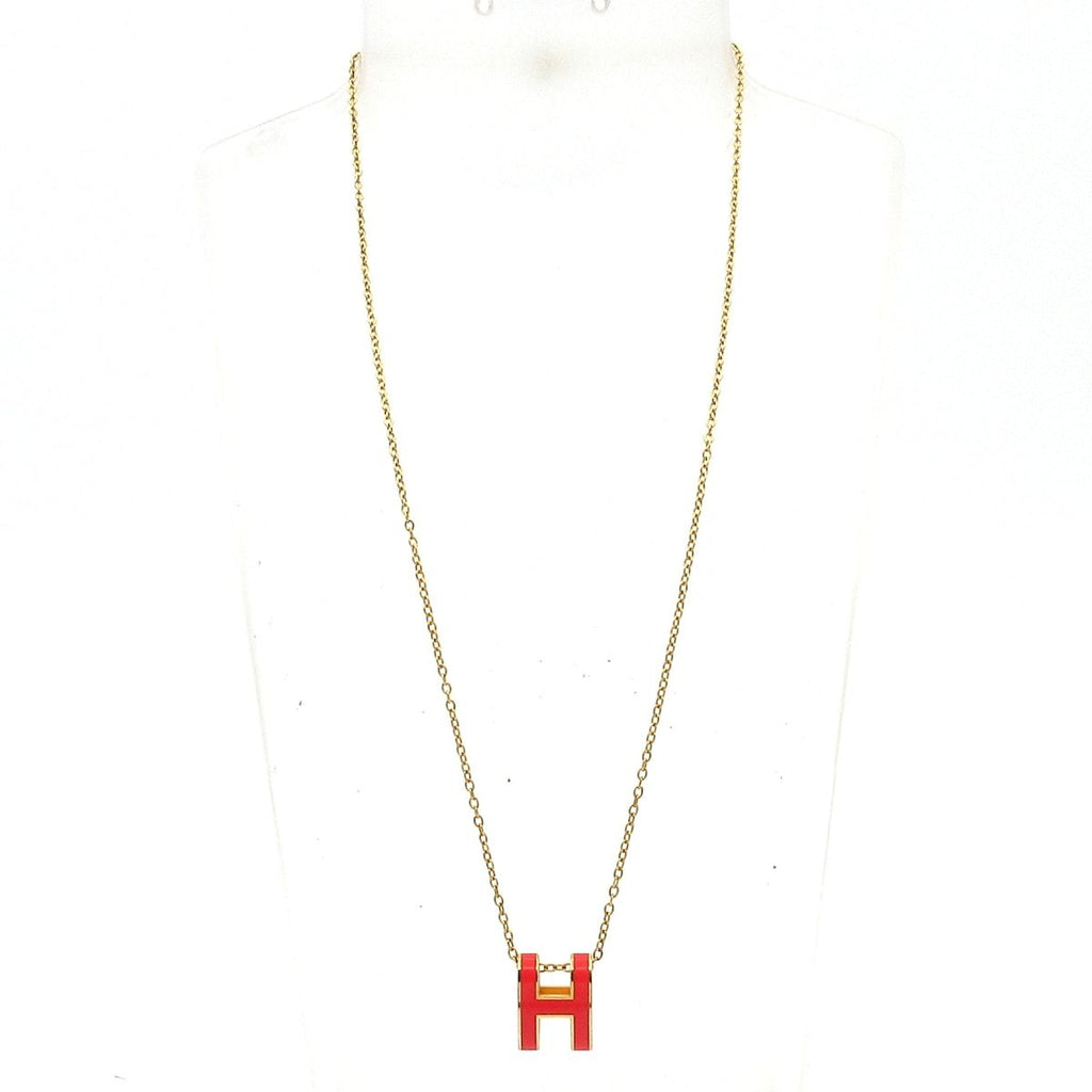 Hermes Necklace Pop Gold Pink — view 2