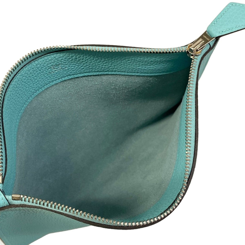 Hermes Clutch Bazaar Light Blue Silver — view 7