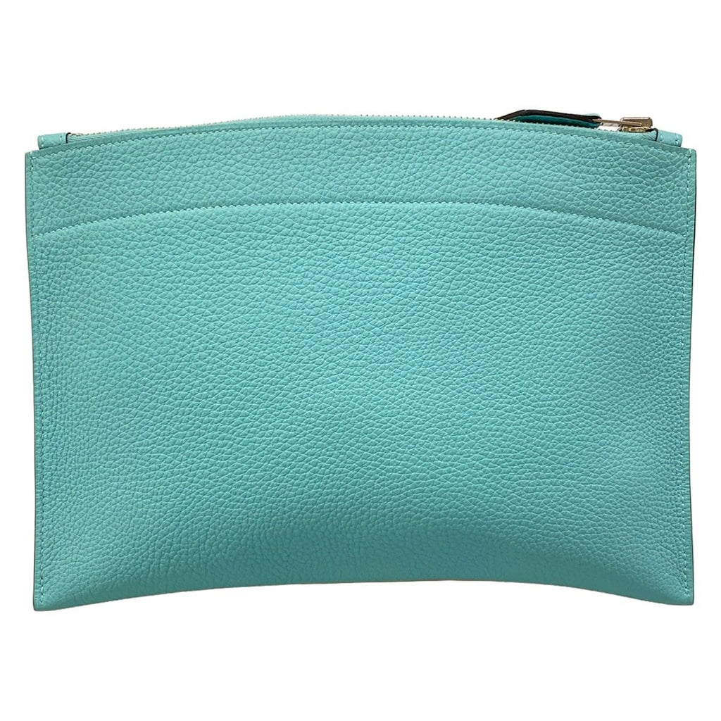 Hermes Clutch Bazaar Light Blue Silver — view 3