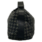 Bottega Veneta Handbag Intrecciato Black Dark Gray Leather — view 2