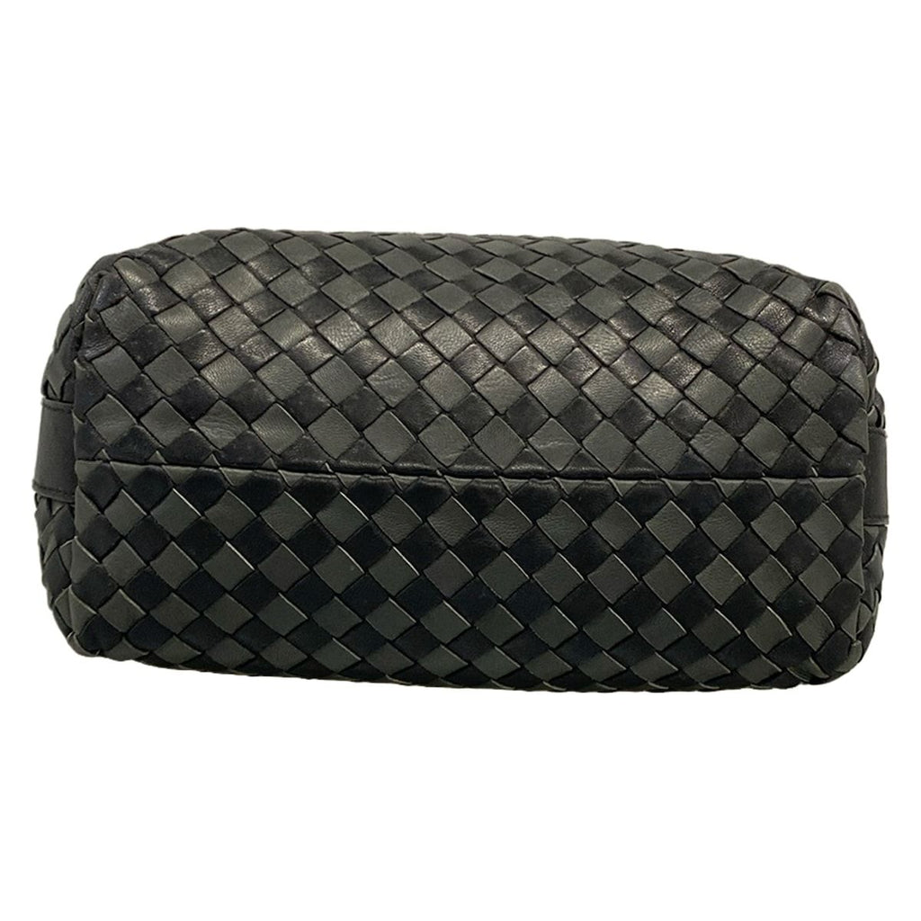 Bottega Veneta Handbag Intrecciato Black Dark Gray Leather — view 5