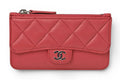 Chanel Coin Case Card Fragment Lambskin Pink