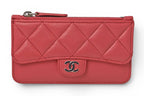 Chanel Coin Case Card Fragment Lambskin Pink