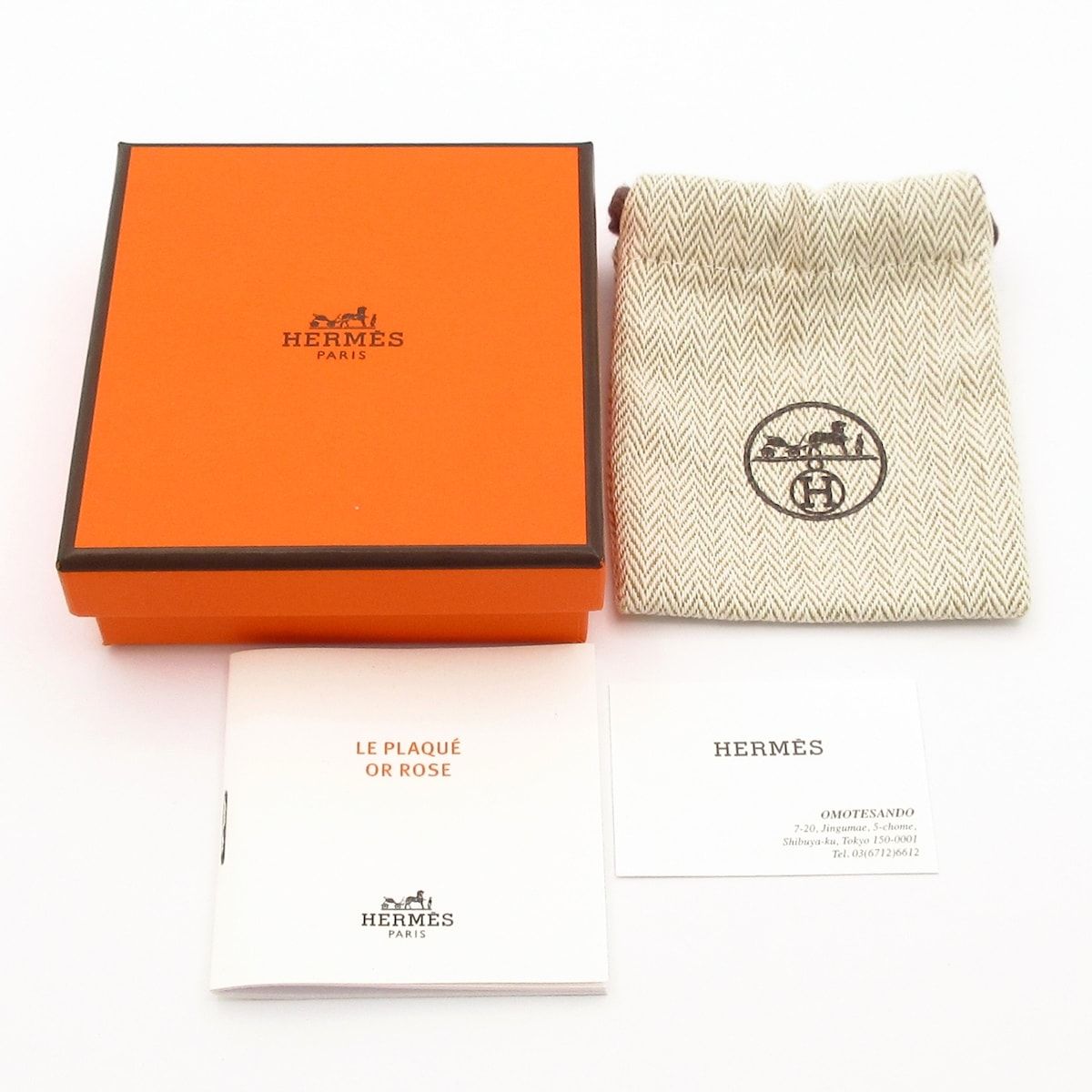 Hermes Earrings Mini Pop Light Gray Ju Pink Gold — view 7