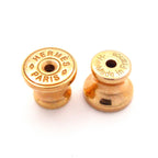 Hermes Earrings Mini Pop Light Gray Ju Pink Gold — view 6