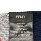 Fendi Scarf Dark Navy Red Multi Wool — view 2