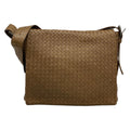 Bottega Veneta Shoulder Bag Intrecciato Brown Leather