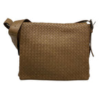 Bottega Veneta Shoulder Bag Intrecciato Brown Leather