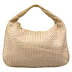 Bottega Veneta Shoulder Bag Beige Leather