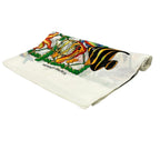 Hermes Shawl White Orange Multi Pareo Fish Cotton