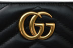 Gucci Wallet GG Marmont Zip Around Leather Black — view 5