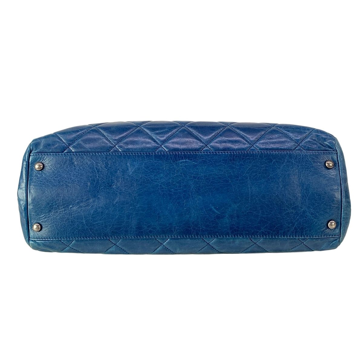 Chanel Shoulder Bag Boy Quilted Blue Vintage Silver — view 5
