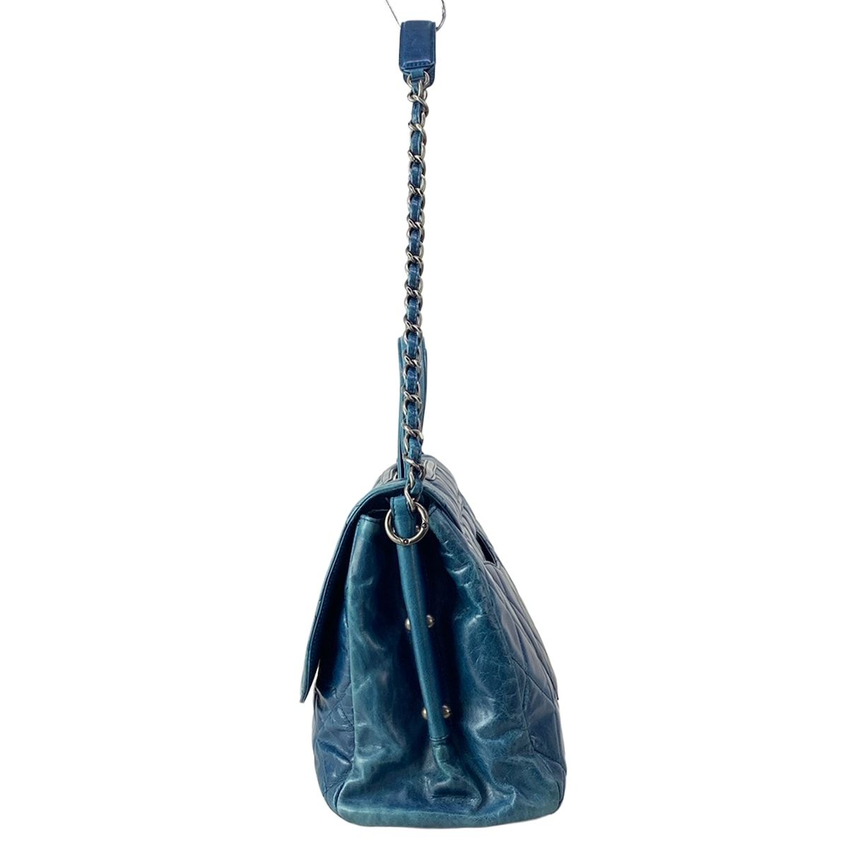 Chanel Shoulder Bag Boy Quilted Blue Vintage Silver — view 4