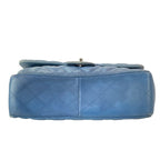 Chanel Shoulder Bag Deca Quilted Blue Silver Chain Lambskin — view 5