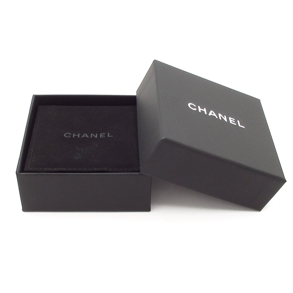 Chanel Earrings CC Logo Navy Gold — view 7