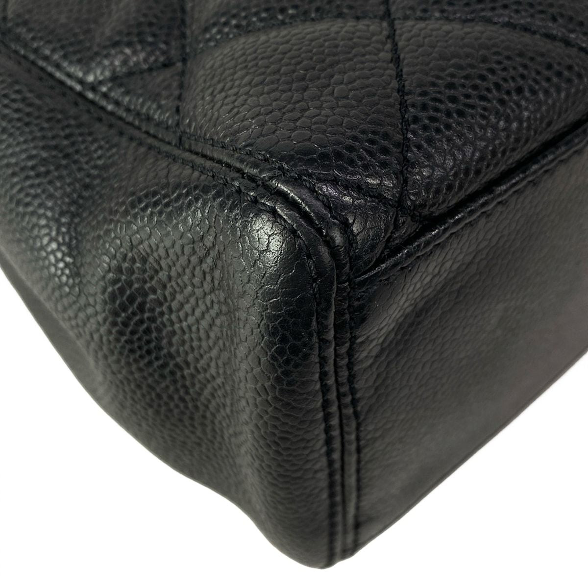 Chanel Tote Quilted Black Silver — view 9