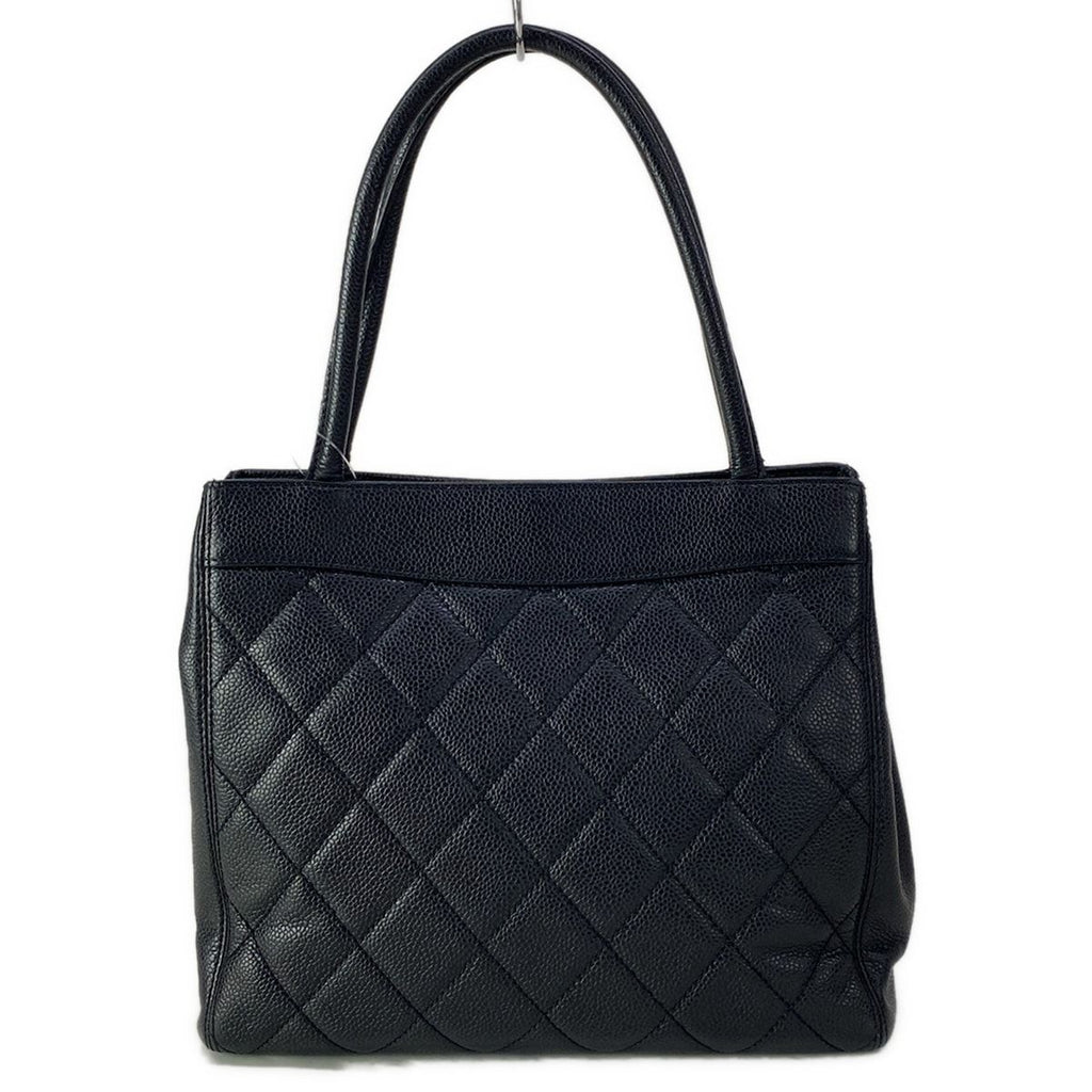 Chanel Tote Quilted Black Silver — view 3