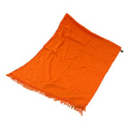 Hermes New Bliss Cashmere Silk Shawl Orange Scarf — view 2