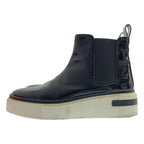 Hermes Patent Leather Platform Side Gore Boots 37 Black — view 2