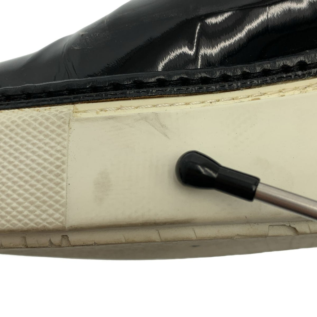 Hermes Patent Leather Platform Side Gore Boots 37 Black — view 8