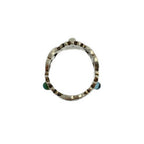 Gucci Marmont Double Mother of Pearl Turquoise Ring Silver — view 4