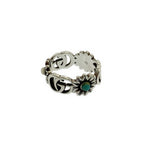 Gucci Marmont Double Mother of Pearl Turquoise Ring Silver — view 2