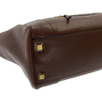 Celine Smile Luggage Supplement Shiny Leather Handbag with Lambskin 2-Way — view 8
