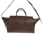 Celine Smile Luggage Supplement Shiny Leather Handbag with Lambskin 2-Way — view 4